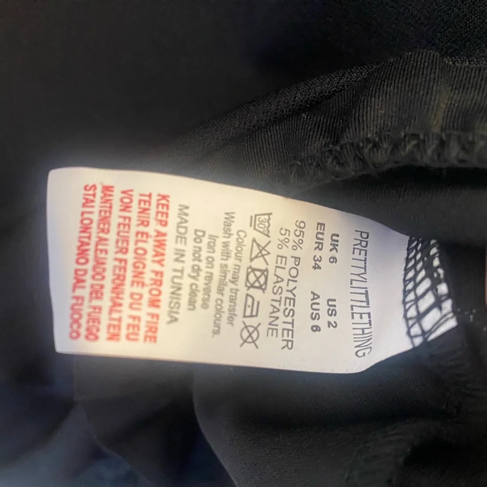 PrettyLittleThing Black Frill Mini Dress | Size 2 | NWT - Picture 10 of 10